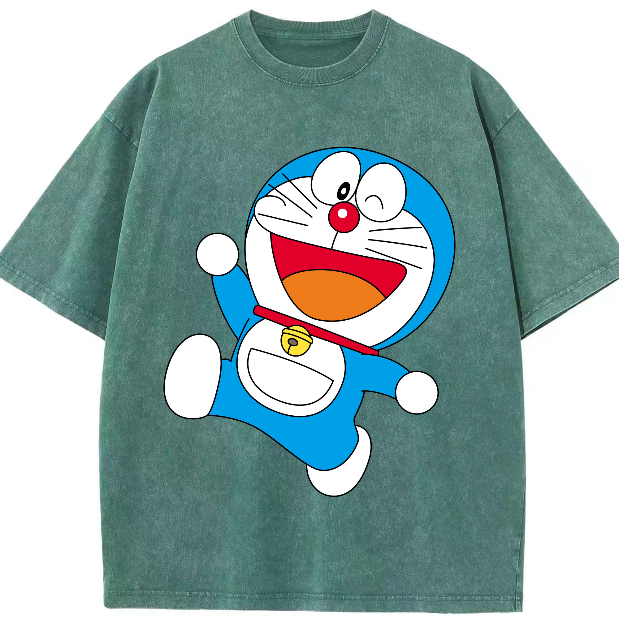 （画像用） ドラえもん Doraemon 綿100% ヴィンテージ風 半袖Tシャツ（フロントプリント）